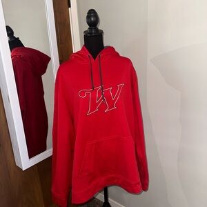 Red Hoodie with Bold Logo